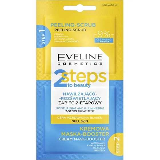 Eveline Cosmetics 2 Steps to Beauty Trattamento Idratante e Illuminante