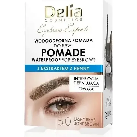 Delia Eyebrow Expert Pomata Impermeabile per Sopracciglia - 5.0 Marrone Chiaro