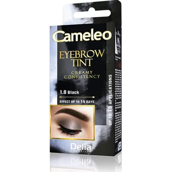 Delia Cosmetics Crema Colorante Sopracciglia Nero con Olio di Argan