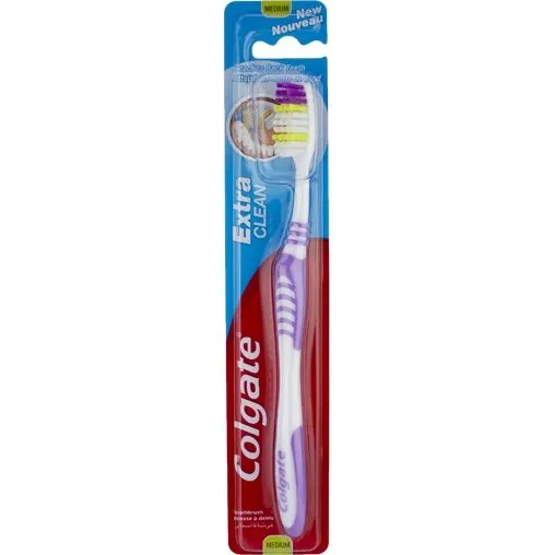 Colgate Extra Clean Spazzolino a Setole Medie - Design Assortito