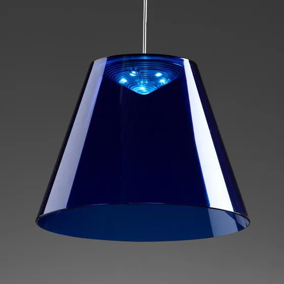 Rotaliana Dina+ Lampada a Sospensione LED con Paralume Blu