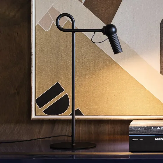 KDLN Lampada da Tavolo Bird Black - Metallo con Snodo Magnetico