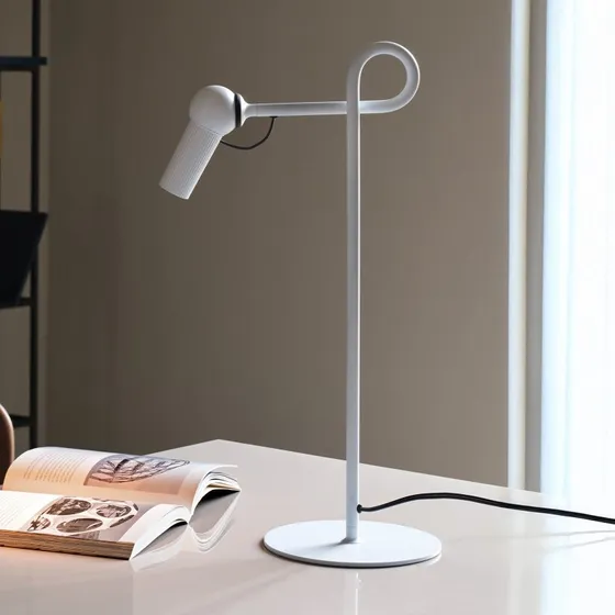 KDLN Lampada da Tavolo Bird Bianca - Dimmerabile con Snodo Magnetico
