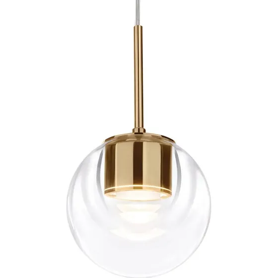 KDLN Lampada LED a sospensione Dew, Ottone e Vetro, Ø 11 cm