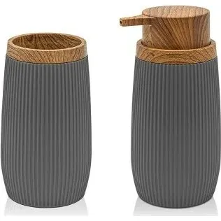 Feridras London Set 2 Accessori Grigio Effetto Legno