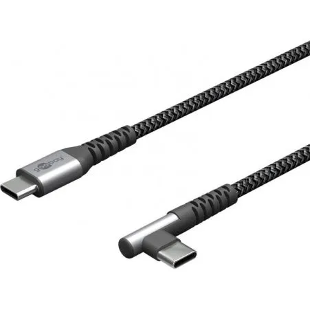 Goobay Cavo USB-C Angolato 2m Grigio Spazio