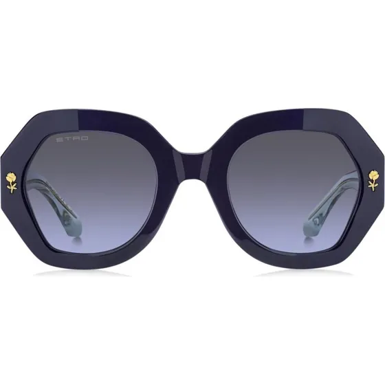 Etro Occhiali da Sole Etro 0009/S Blu Geometrico con Lenti Gialle