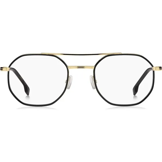 Boss 1632 Occhiali da Vista Uomo Oro e Nero Geometrici