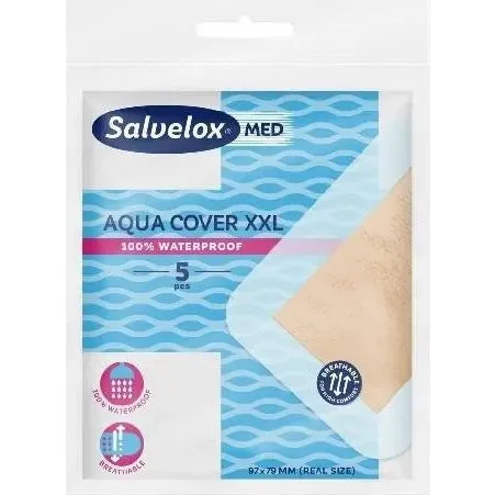Salvelox Med Aqua Cover XXL Cerotti Waterproof 97mm x 79mm 5 pz