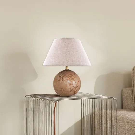 Globen Lighting Lampada da tavolo Castello, Rosa/Beige, 28 cm