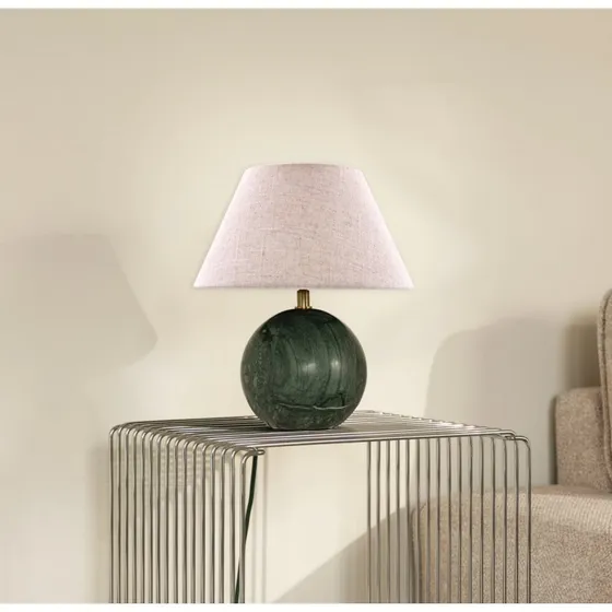 Globen Lighting Lampada da tavolo Castello, verde/beige, 28 cm