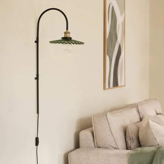 Globen Lighting Applique Cobbler 75 Verde Vetro e Nero