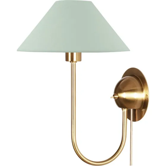 Applique Iris Verde Globen Lighting in Ottone e Cotone