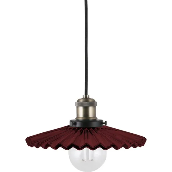 Globen Lighting Lampada a Sospensione Cobbler 25 Burgundy