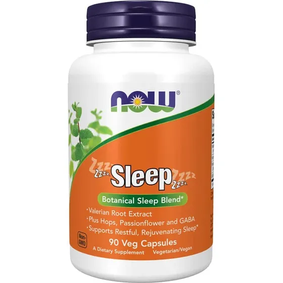 Now Foods Sleep - Integratore per il Sonno con Valeriana e GABA, 90 Capsule