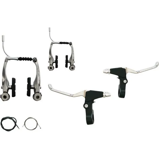 MV-TEK Freni V-Brake Argento 108mm + Leve Alluminio