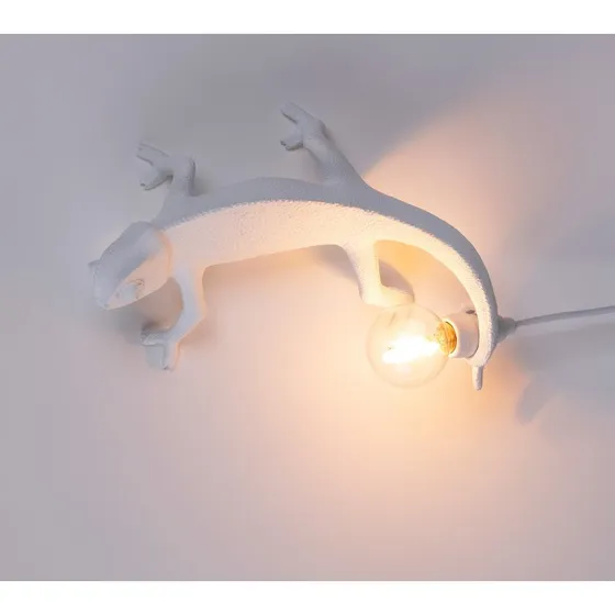 Seletti Chameleon Lamp Going Up Bianco - Applique da Parete