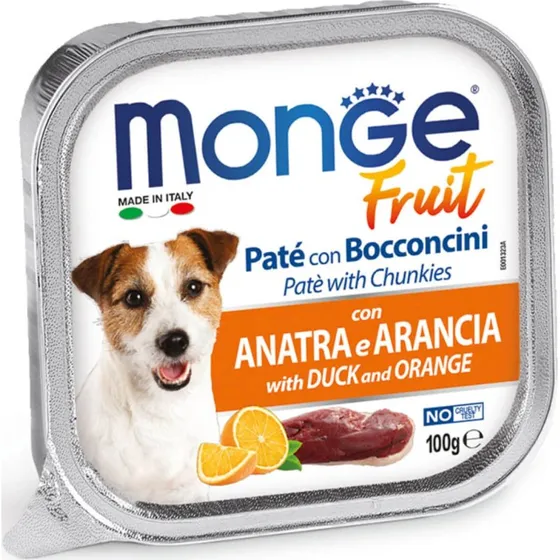 Monge Fruits Anatra e Arancia Cibo Umido per Cani 100g