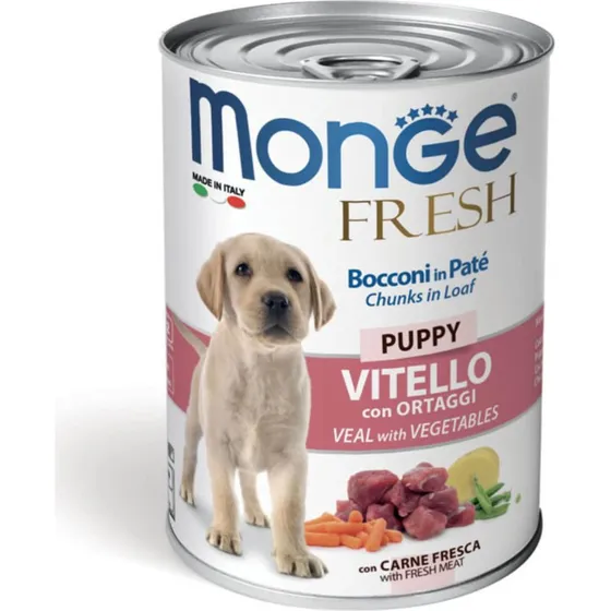 Monge Fresh Bocconcini in Paté con Vitello e Ortaggi per Cuccioli 400g