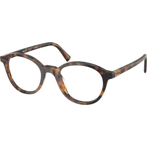 Miu Miu MU 02WV 19P1O1 Occhiali da Vista Rotondi Acetato Tartaruga