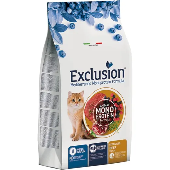 Exclusion Mediterraneo Monoproteico Sterilizzato Manzo 1,5kg