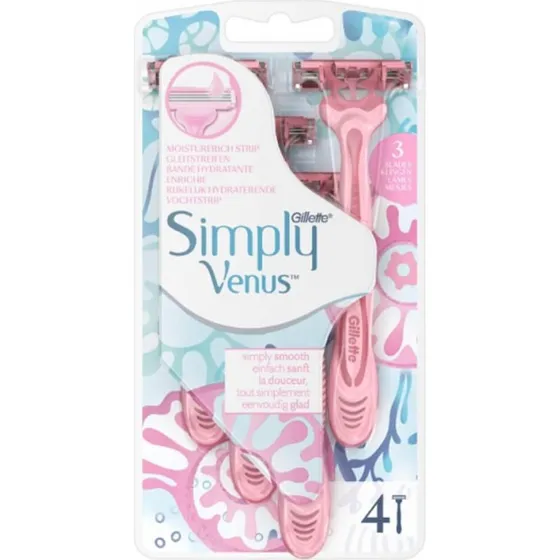 Gillette Simply Venus Rasoi Usa e Getta, Confezione da 4 Pezzi