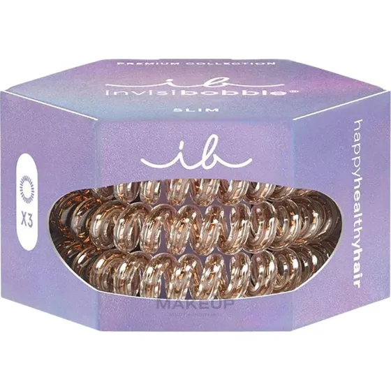 Invisibobble Slim Premium Bronze Me Pretty - Set da 3 Elastici