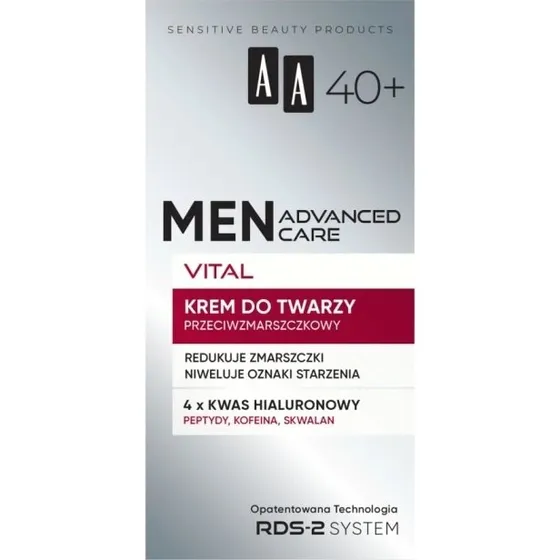 AA Men Advanced Care Vital 40+ Crema Viso Antirughe