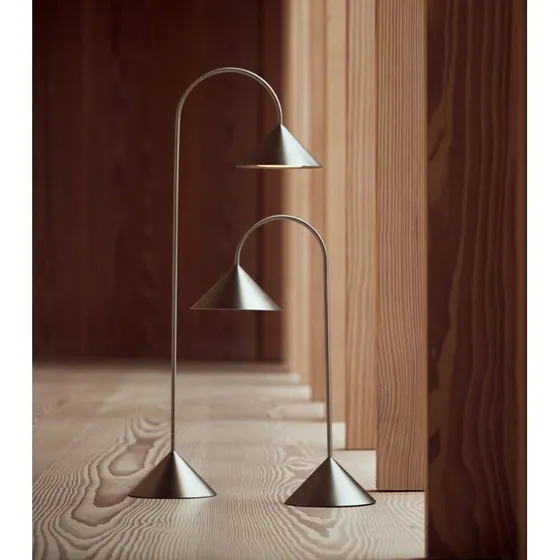 FRANDSEN Lampada LED da pavimento ricaricabile Grasp in acciaio inox