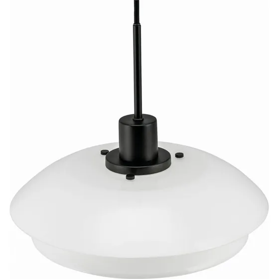 Dyberg Larsen DL31 Lampada a Sospensione in Vetro Opale e Nero