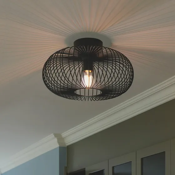 Nordlux Plafoniera Beroni Black in Metallo