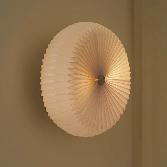 Belloy Nordlux Plafoniera Ø40 Bianca con Paralume Plissettato