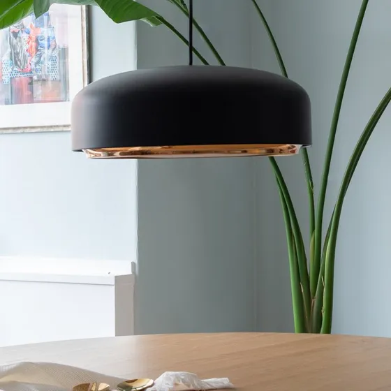 UMAGE Hazel Medium Lampada a Sospensione Nero e Ottone