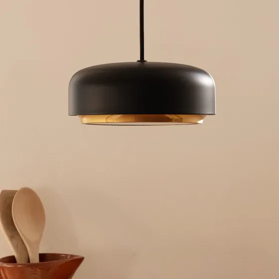 UMAGE Hazel Mini Lampada a Sospensione Nero e Ottone