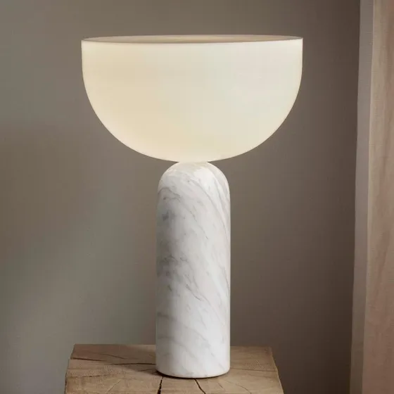 New Works Kizu Large Lampada da Tavolo in Marmo Bianco