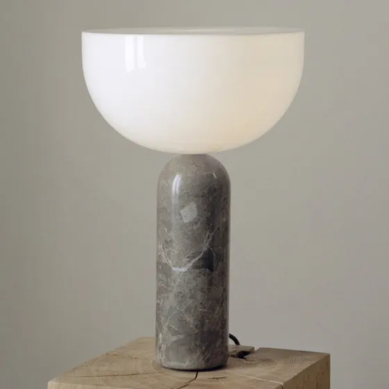 New Works Kizu Large Lampada da Tavolo in Marmo Grigio