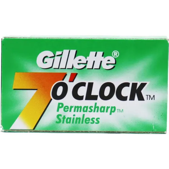 Gillette 7'O Clock Permasharp Stainless Lamette da Barba 10pz
