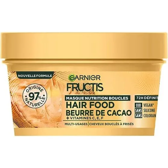 Garnier Fructis Hair Food Burro di Cacao Maschera Nutriente per Ricci 320 ml
