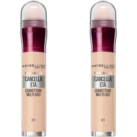 Maybelline New York Correttore Liquido Cancella Età 01 Light, Bipacco