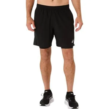 Asics Core 2in1 Shorts da uomo 7" - Nero, Taglia L