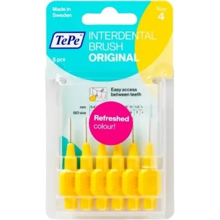 TePe Scovolino Giallo 0,7 mm Misura 4 - 6 Pezzi