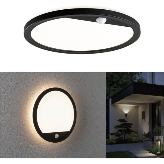Applique da esterni LED Paulmann Lamina con sensore, nera, IP44