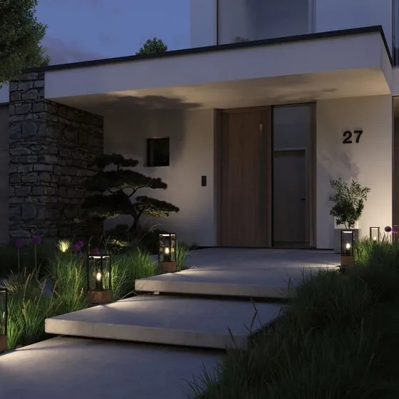 Paulmann Timba Lampada da Giardino in Legno e Metallo H40