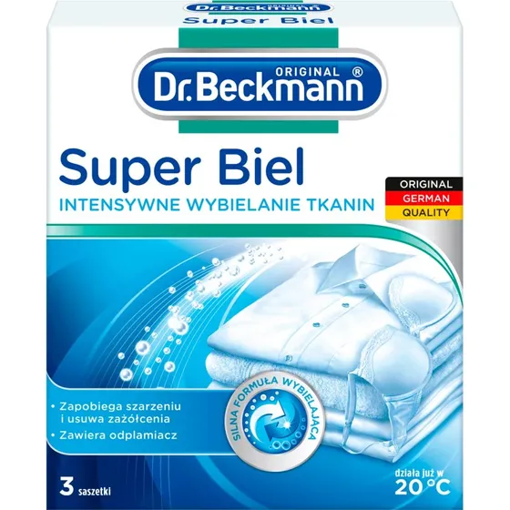 Dr. Beckmann Super White Sbiancante Intensivo Tessuti, 3 x 40 g