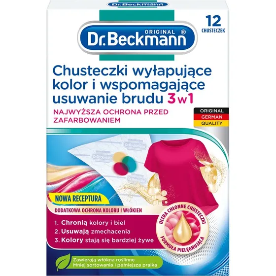 Dr. Beckmann Salviette Acchiappacolore e Rimuovi Sporco 3in1, 12 pz