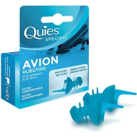 Quies Protezione Udito Avion per Adulti - 1 Coppia