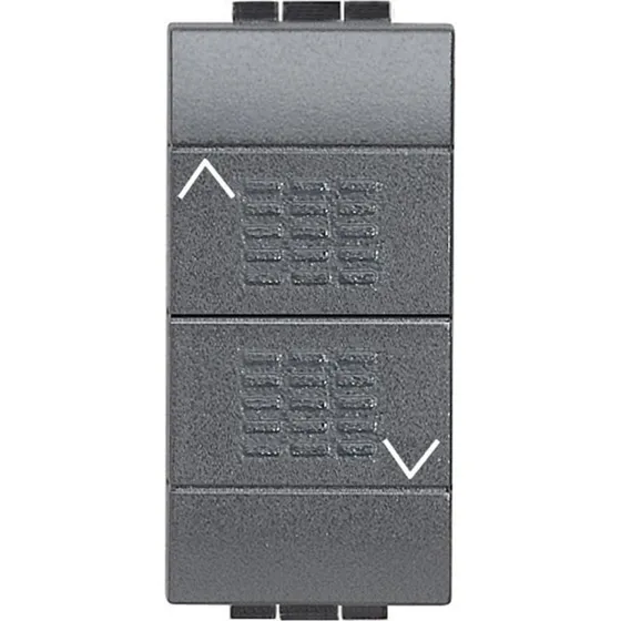 BTicino Livinglight Pulsante Doppio Interbloccato 10A Antracite