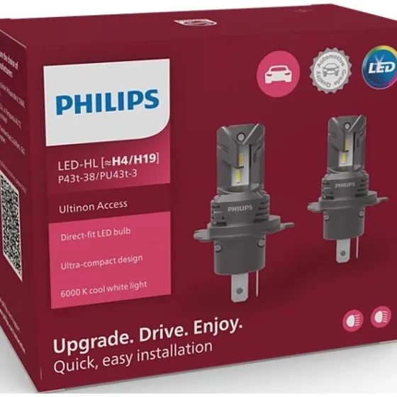 Philips LED H4/H19 6000K Bianca Fredda Plug & Play