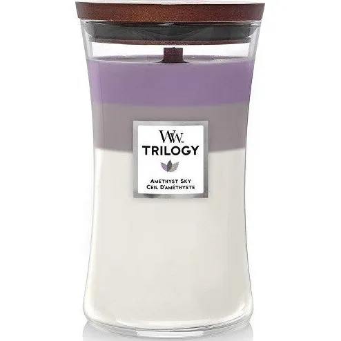 Woodwick Candela Profumata Trilogy Amethyst Sky 609,5g