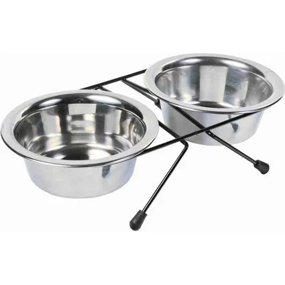 Trixie Set Ciotole Inox 2x0,45 L D12 cm